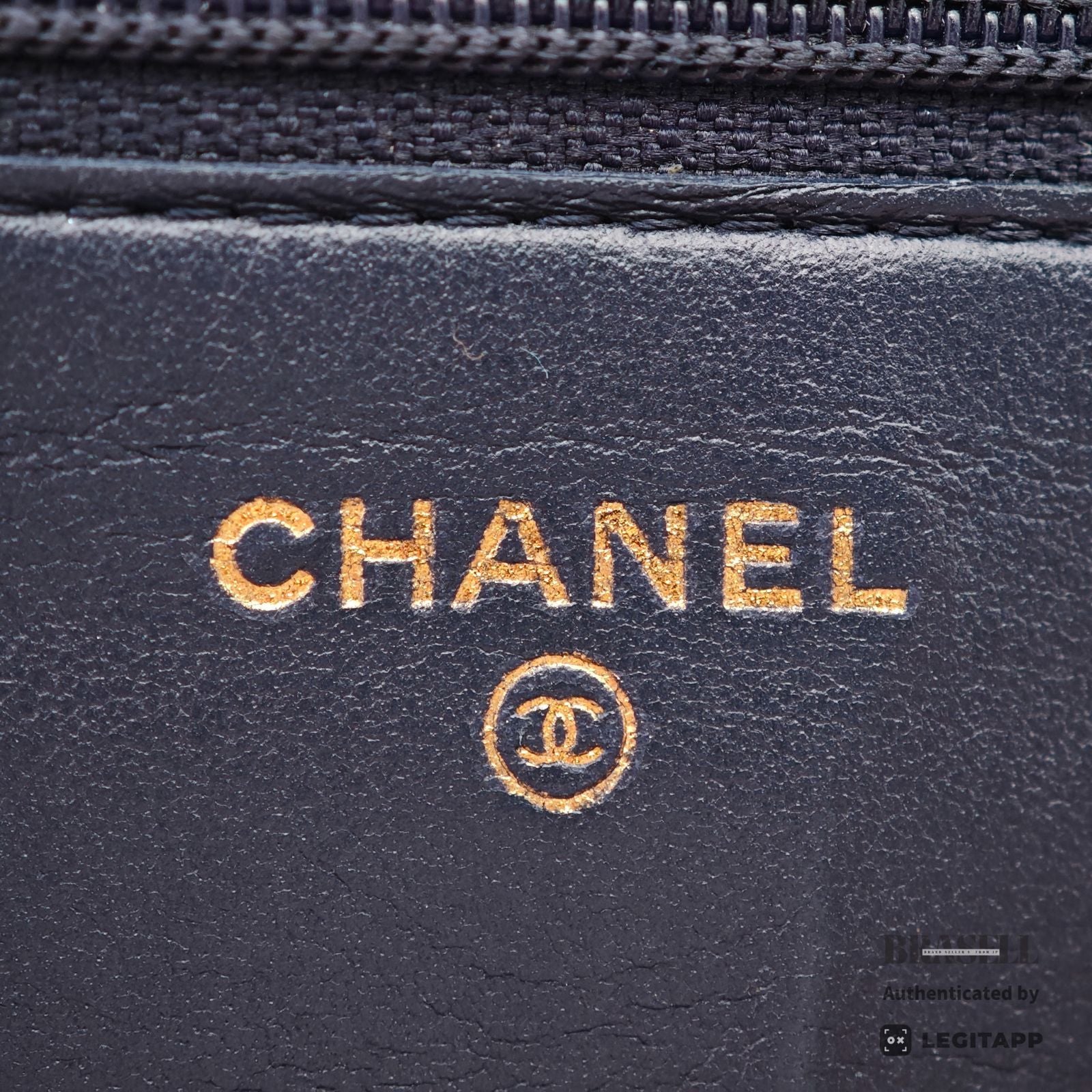 CHANEL WOC Chain Shoulder Bag Crossbody Navy Leather Women 【ImportFeeFREE】