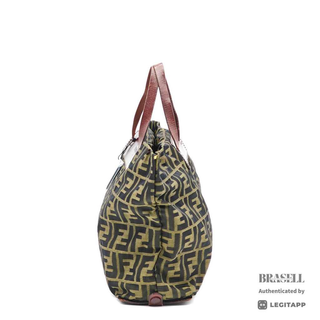 FENDI Zucca Nylon Brown Tote Bag 【ImportFeeFREE】