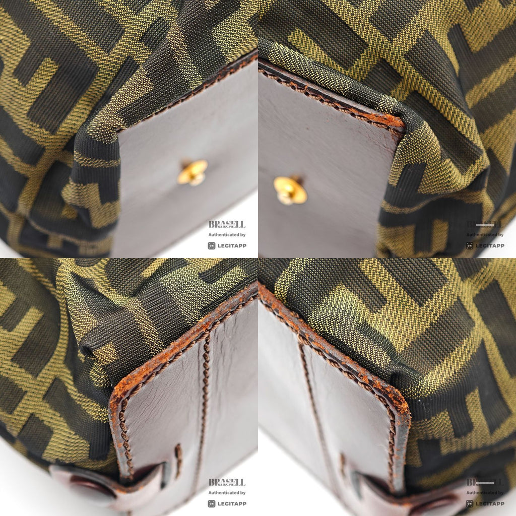 FENDI Zucca Nylon Brown Tote Bag 【ImportFeeFREE】