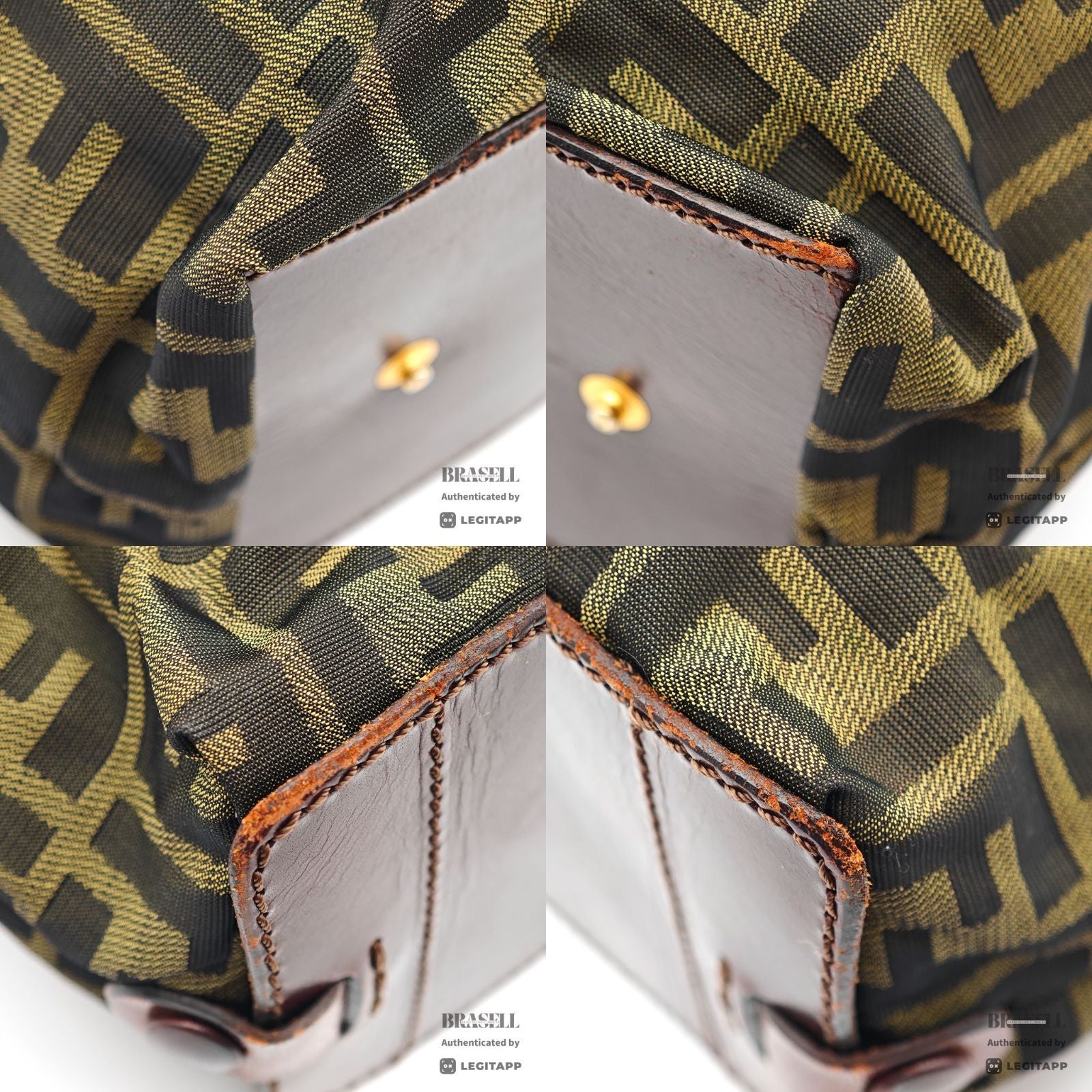 FENDI Zucca Nylon Brown Tote Bag 【ImportFeeFREE】