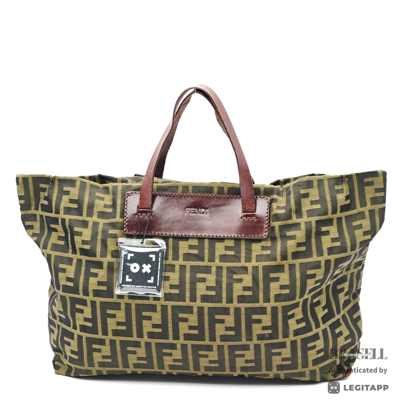 FENDI Zucca Nylon Brown Tote Bag 【ImportFeeFREE】