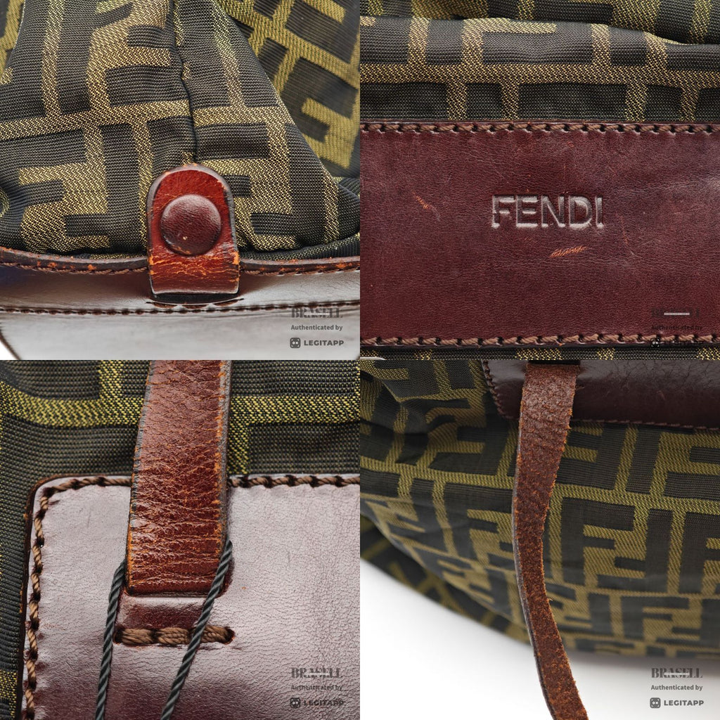 FENDI Zucca Nylon Brown Tote Bag 【ImportFeeFREE】
