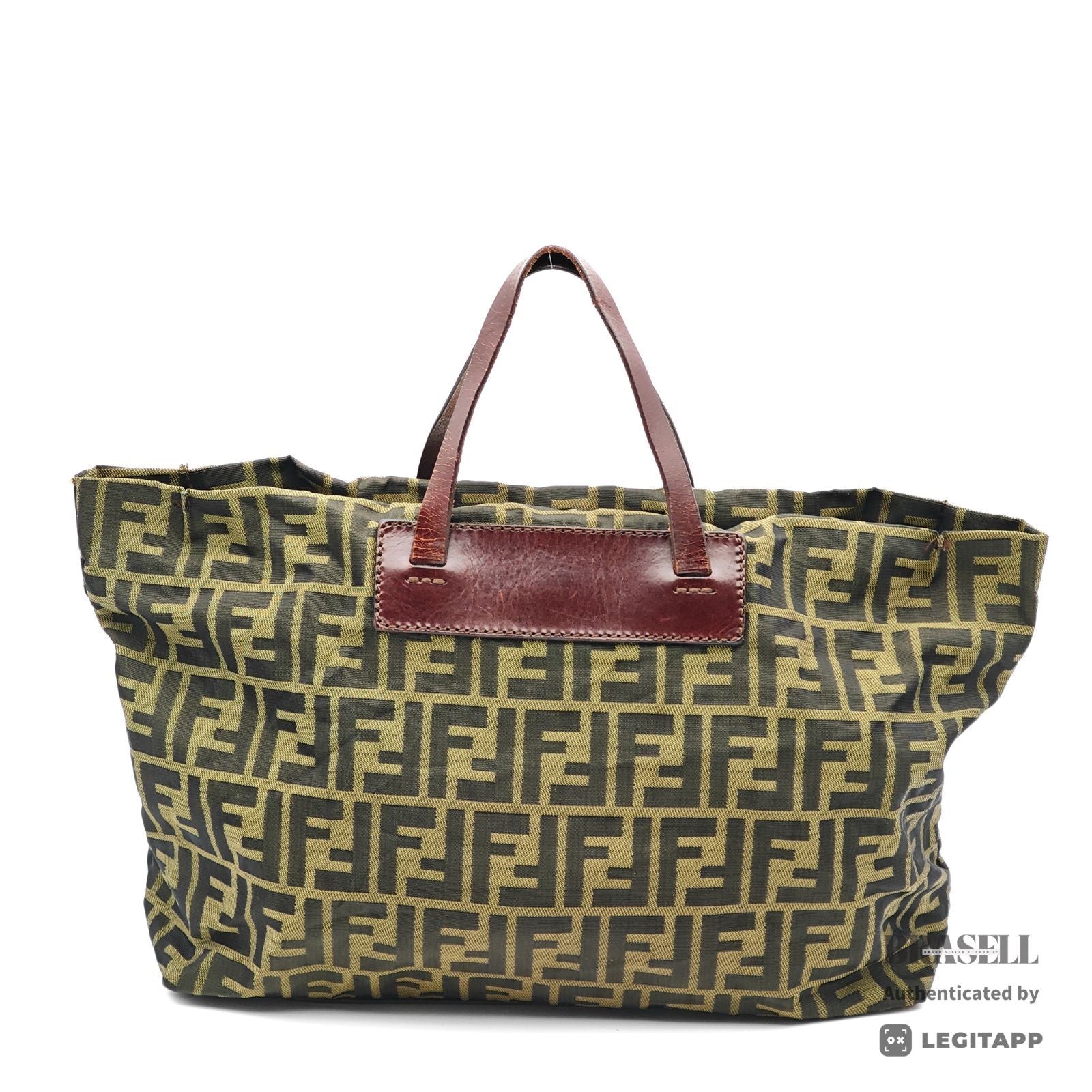 FENDI Zucca Nylon Brown Tote Bag 【ImportFeeFREE】