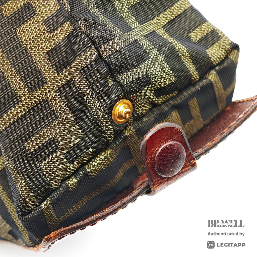 FENDI Zucca Nylon Brown Tote Bag 【ImportFeeFREE】