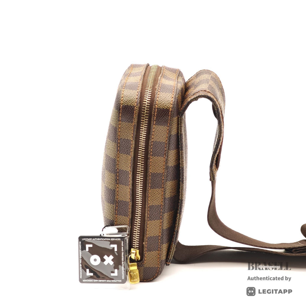 LOUIS VUITTON Geronimos Damier Canvas Brown Waist Bag N51994 【ImportFeeFREE】