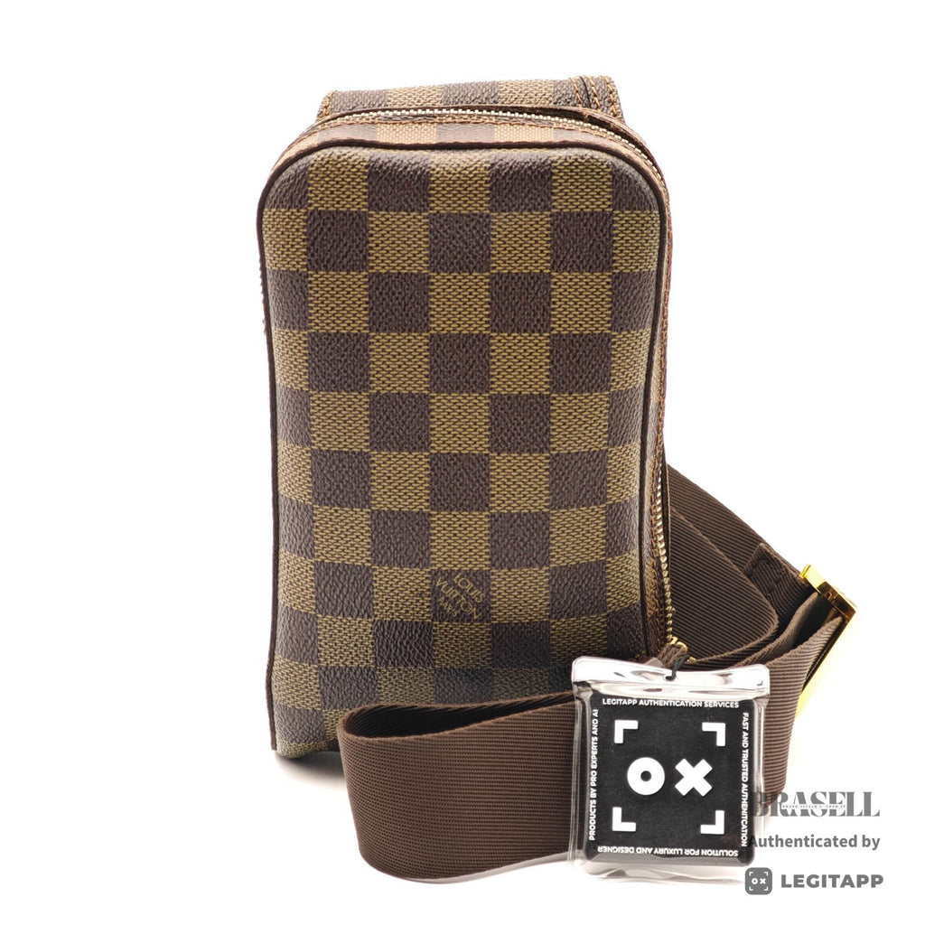 LOUIS VUITTON Geronimos Damier Canvas Brown Waist Bag N51994 【ImportFeeFREE】