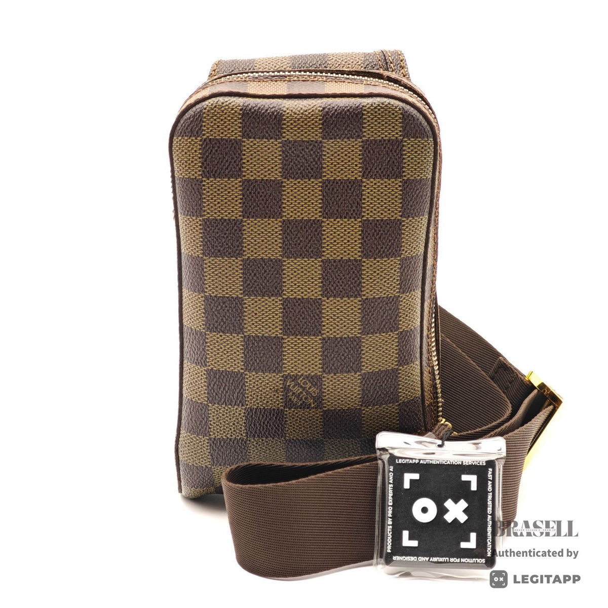 LOUIS VUITTON Geronimos Damier Canvas Brown Waist Bag N51994 【ImportFeeFREE】