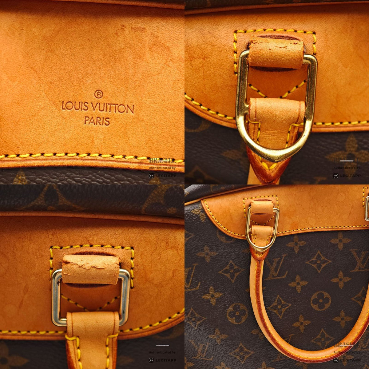 LOUIS VUITTON Deauville Monogram Canvas Brown Hand Bag M47270 【ImportFeeFREE】