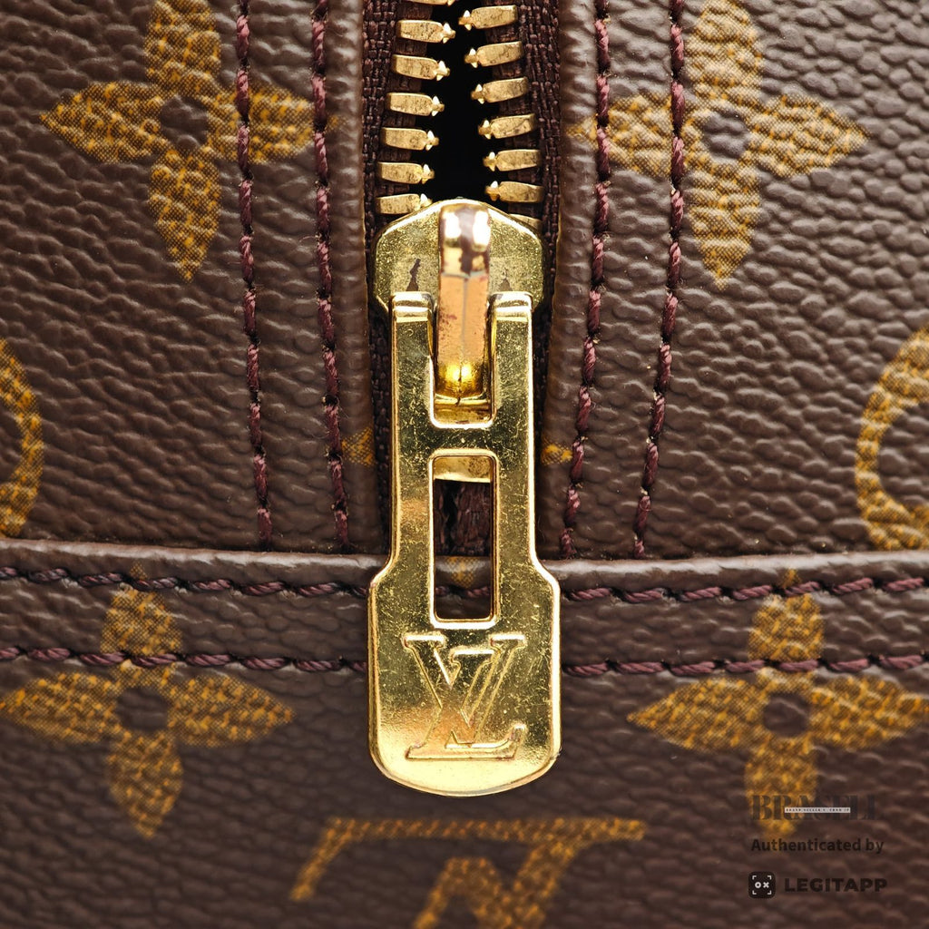 LOUIS VUITTON Deauville Monogram Canvas Brown Hand Bag M47270 【ImportFeeFREE】