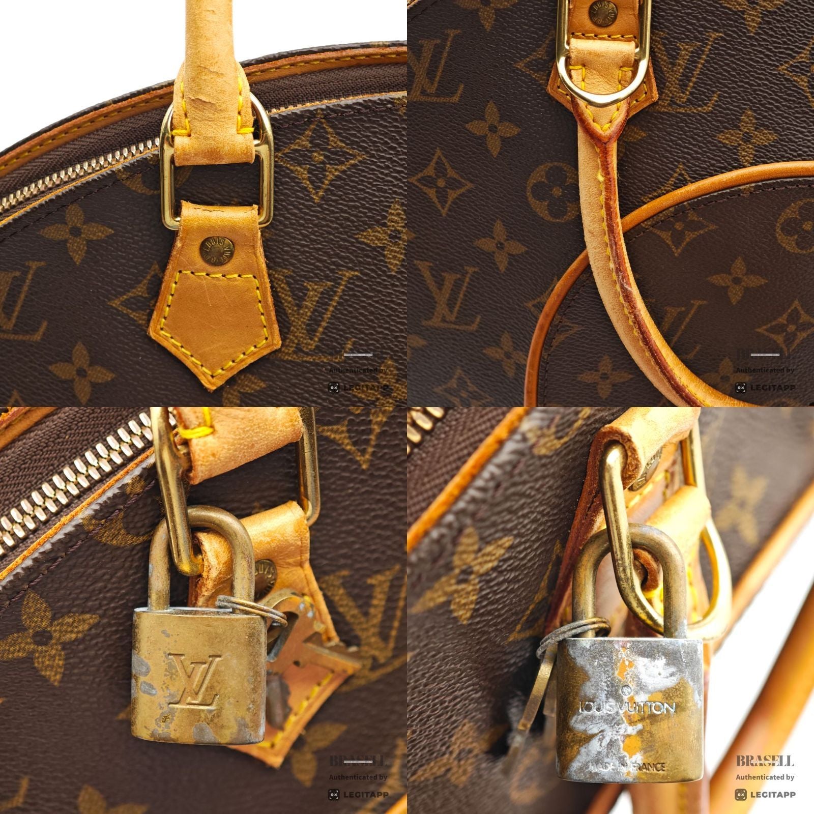 LOUIS VUITTON Ellipse MM Monogram Canvas Brown Hand Bag M51126 【ImportFeeFREE】