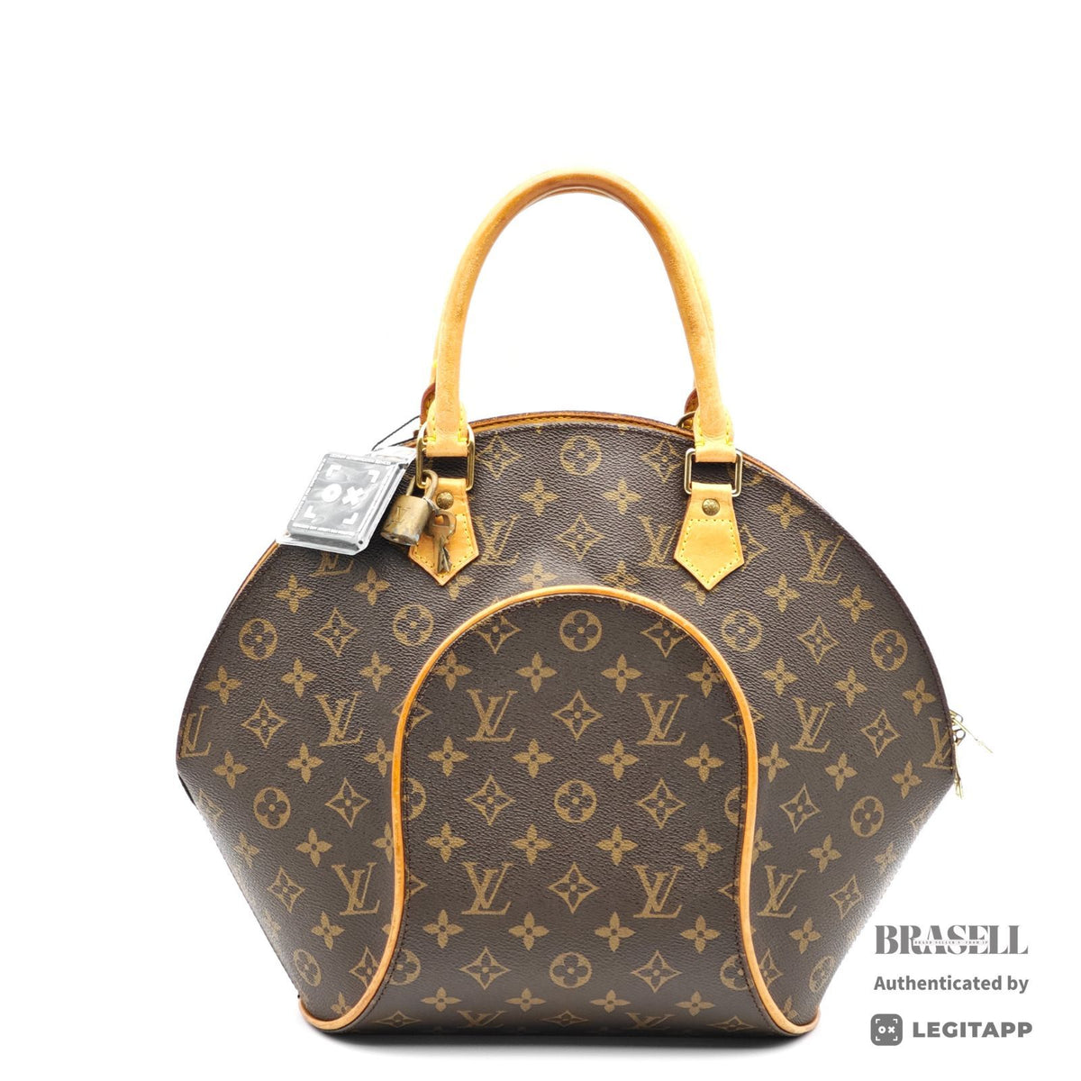 LOUIS VUITTON Ellipse MM Monogram Canvas Brown Hand Bag M51126 【ImportFeeFREE】