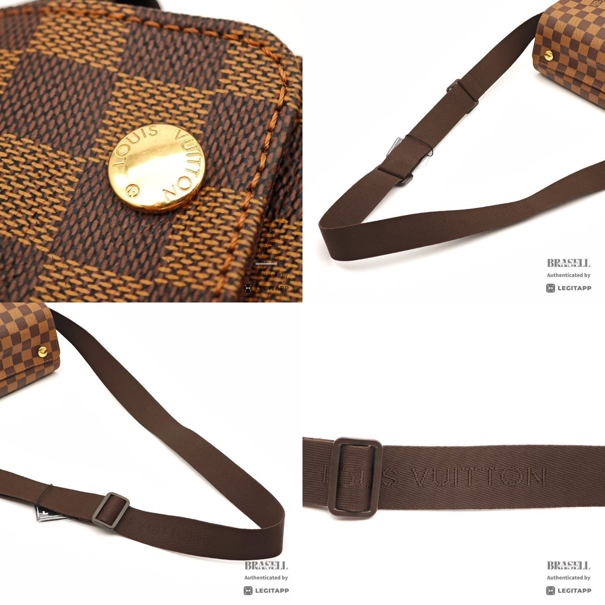 LOUIS VUITTON Naviglio Damier Ebene Canvas Shoulder Bag N45255 【ImportFeeFREE】
