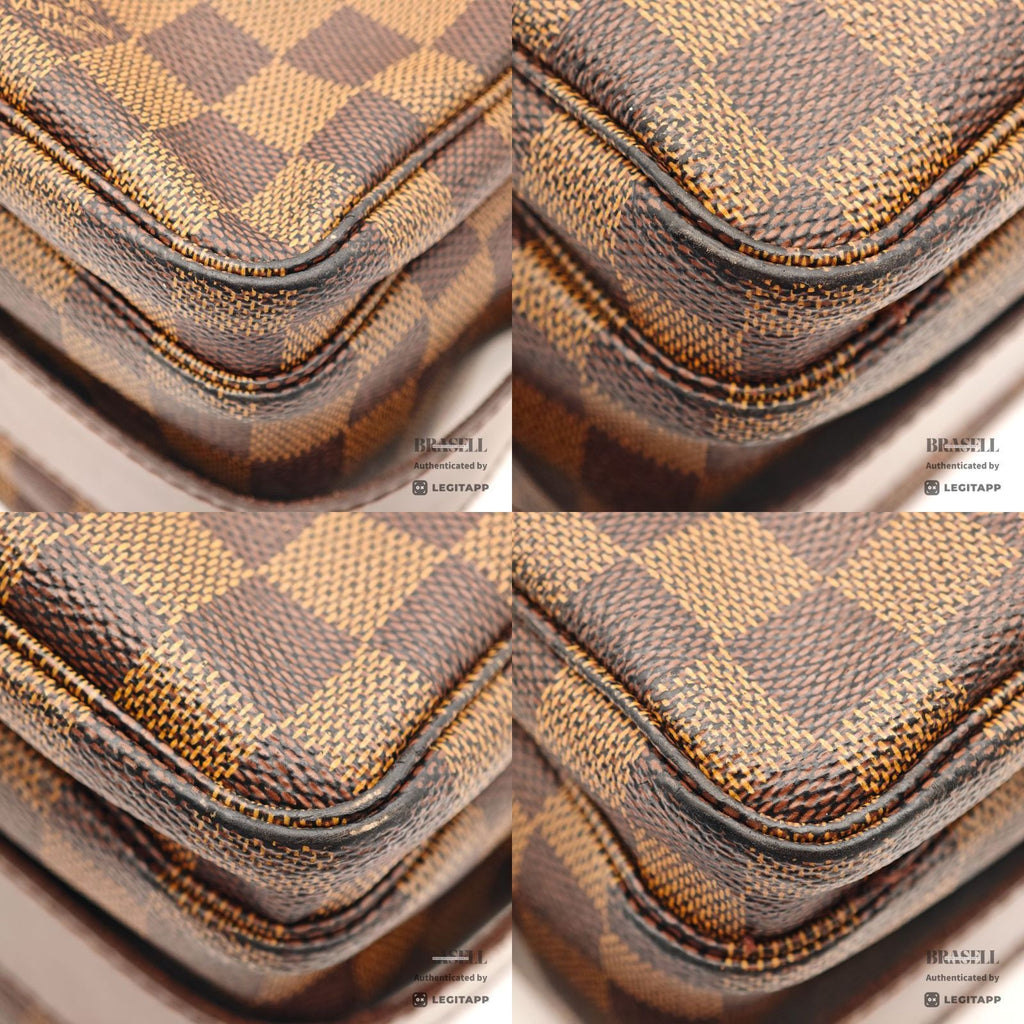 LOUIS VUITTON Naviglio Damier Ebene Canvas Shoulder Bag N45255 【ImportFeeFREE】