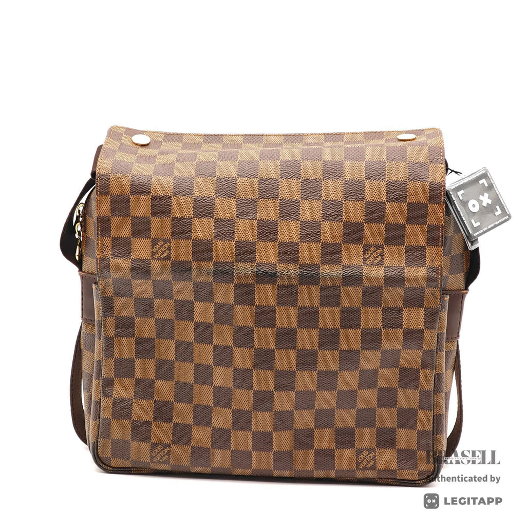 LOUIS VUITTON Naviglio Damier Ebene Canvas Shoulder Bag N45255 【ImportFeeFREE】