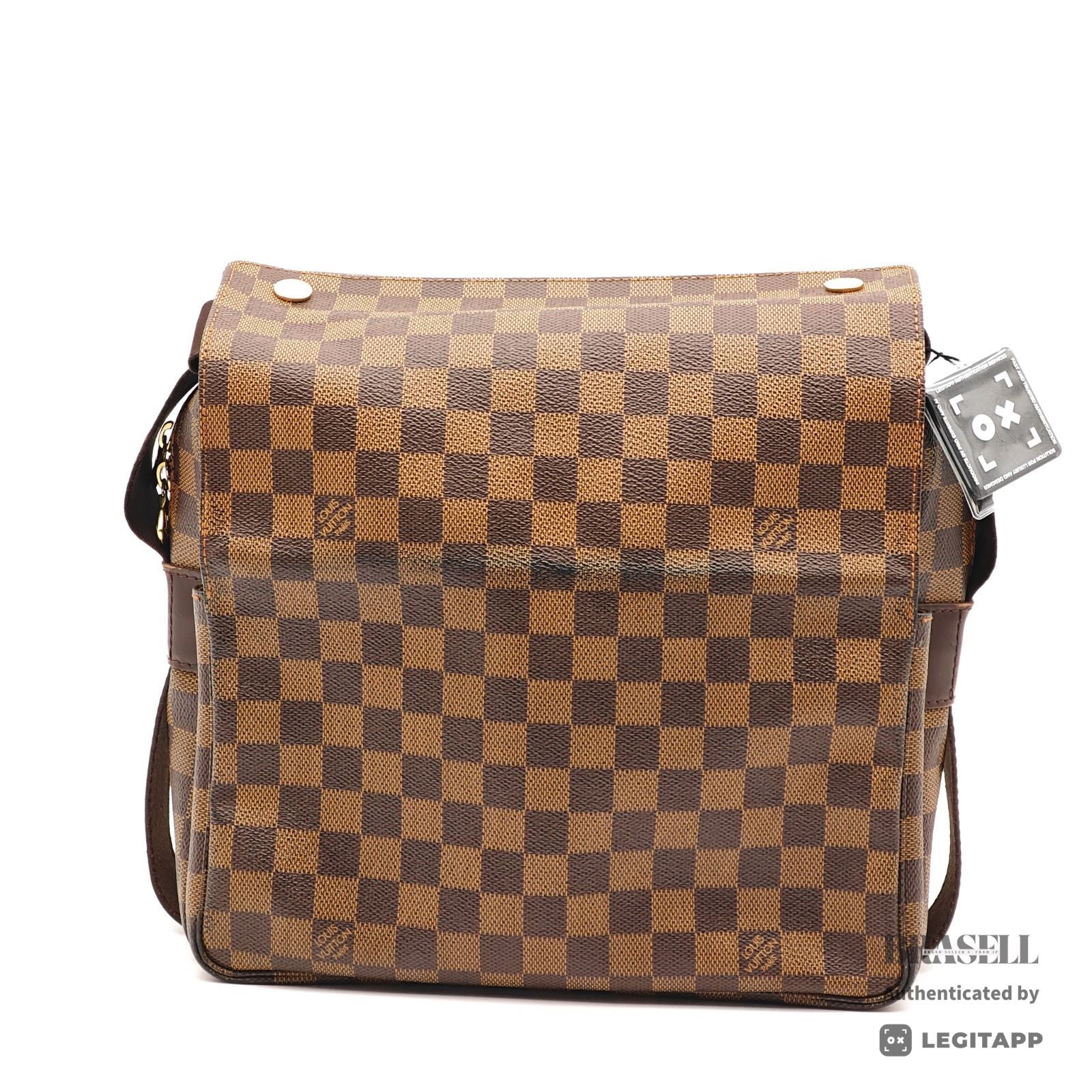 LOUIS VUITTON Naviglio Damier Ebene Canvas Shoulder Bag N45255 【ImportFeeFREE】