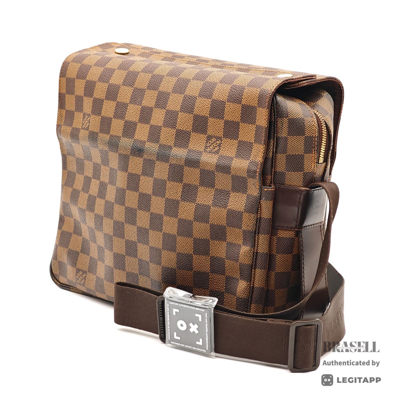 LOUIS VUITTON Naviglio Damier Ebene Canvas Shoulder Bag N45255 【ImportFeeFREE】