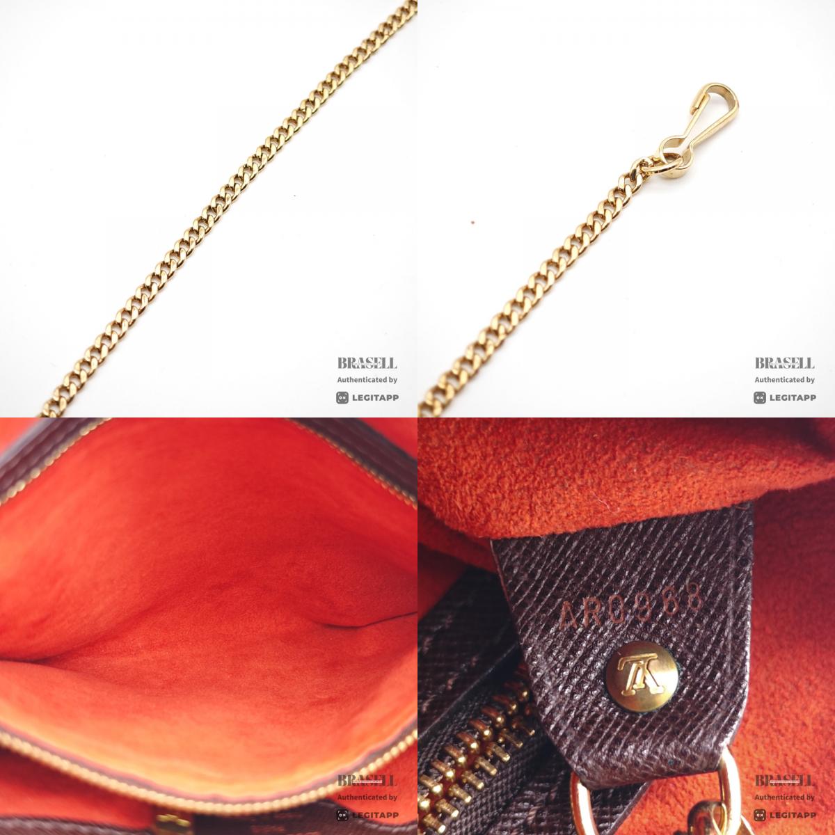 LOUIS VUITTON Marais Damier Ebene Canvas Tote Bag N42240 【ImportFeeFREE】