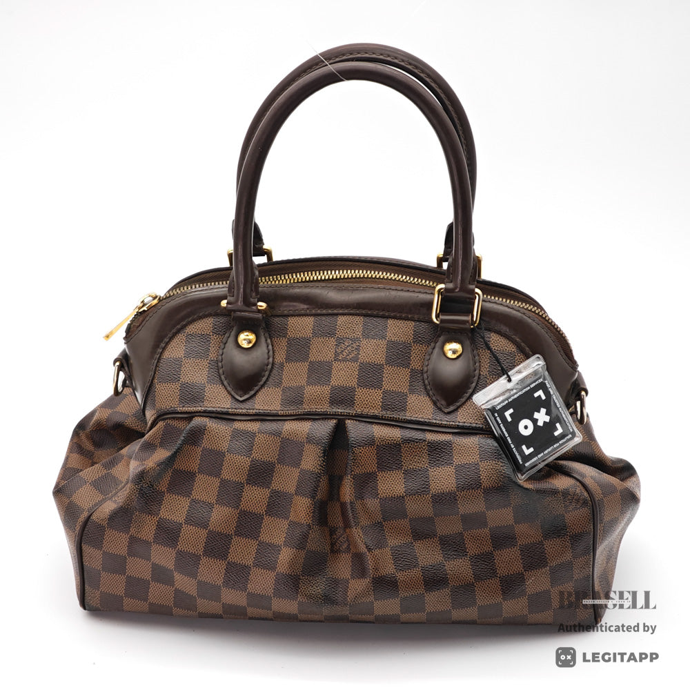 LOUIS VUITTON Trevi PM Damier Canvas Brown Hand Bag N51997 【ImportFeeFREE】