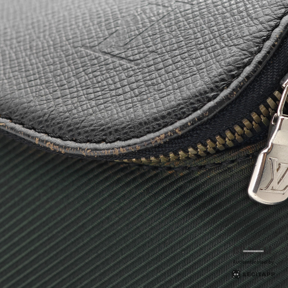 LOUIS VUITTON Taimyr Taiga Leather Shoulder Bag M30862 【ImportFeeFREE】