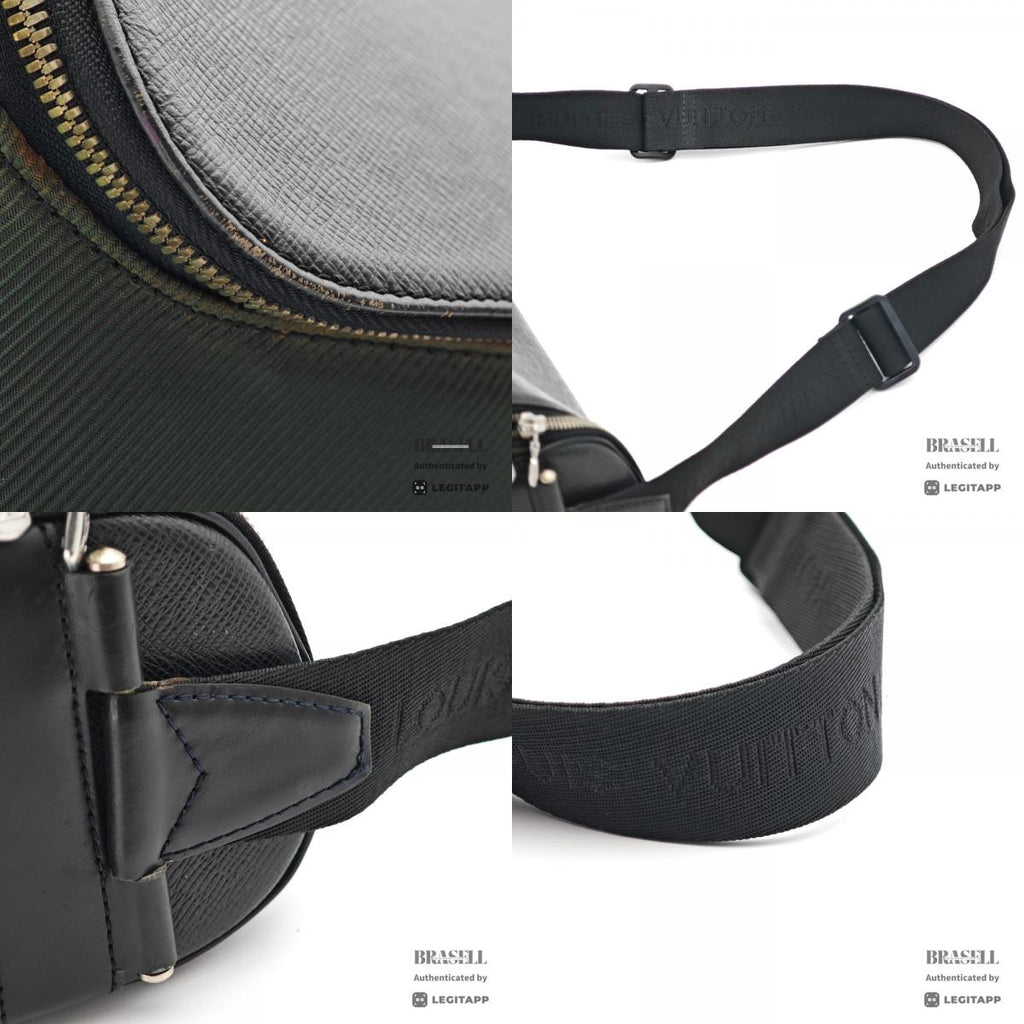 LOUIS VUITTON Taimyr Taiga Leather Shoulder Bag M30862 【ImportFeeFREE】