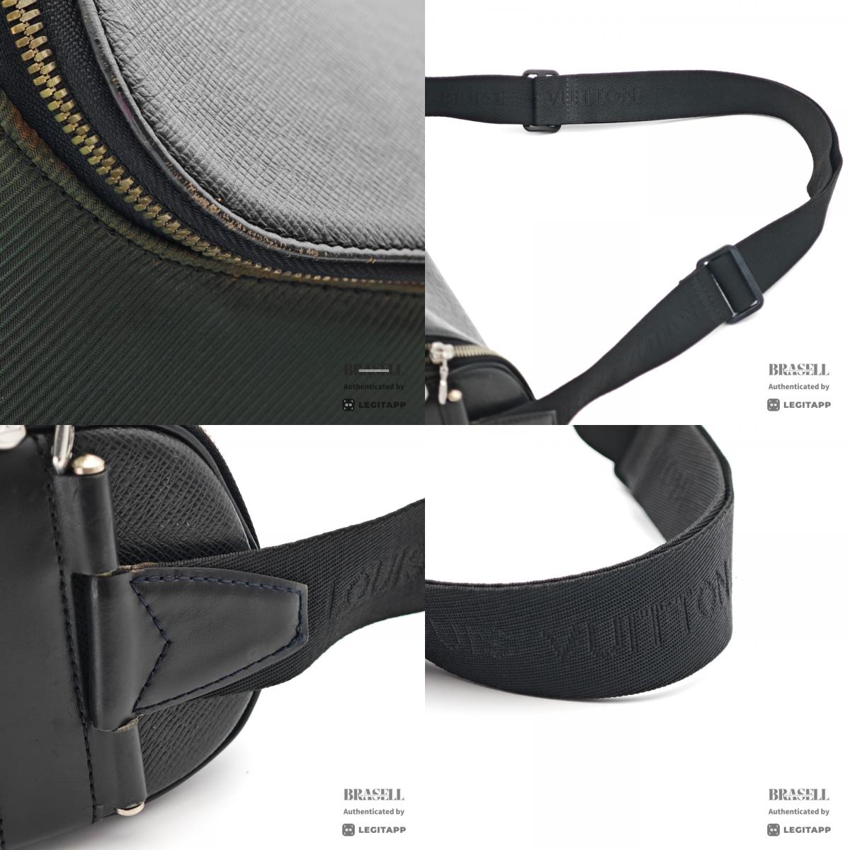 LOUIS VUITTON Taimyr Taiga Leather Shoulder Bag M30862 【ImportFeeFREE】