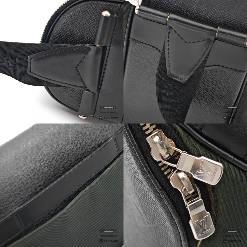 LOUIS VUITTON Taimyr Taiga Leather Shoulder Bag M30862 【ImportFeeFREE】