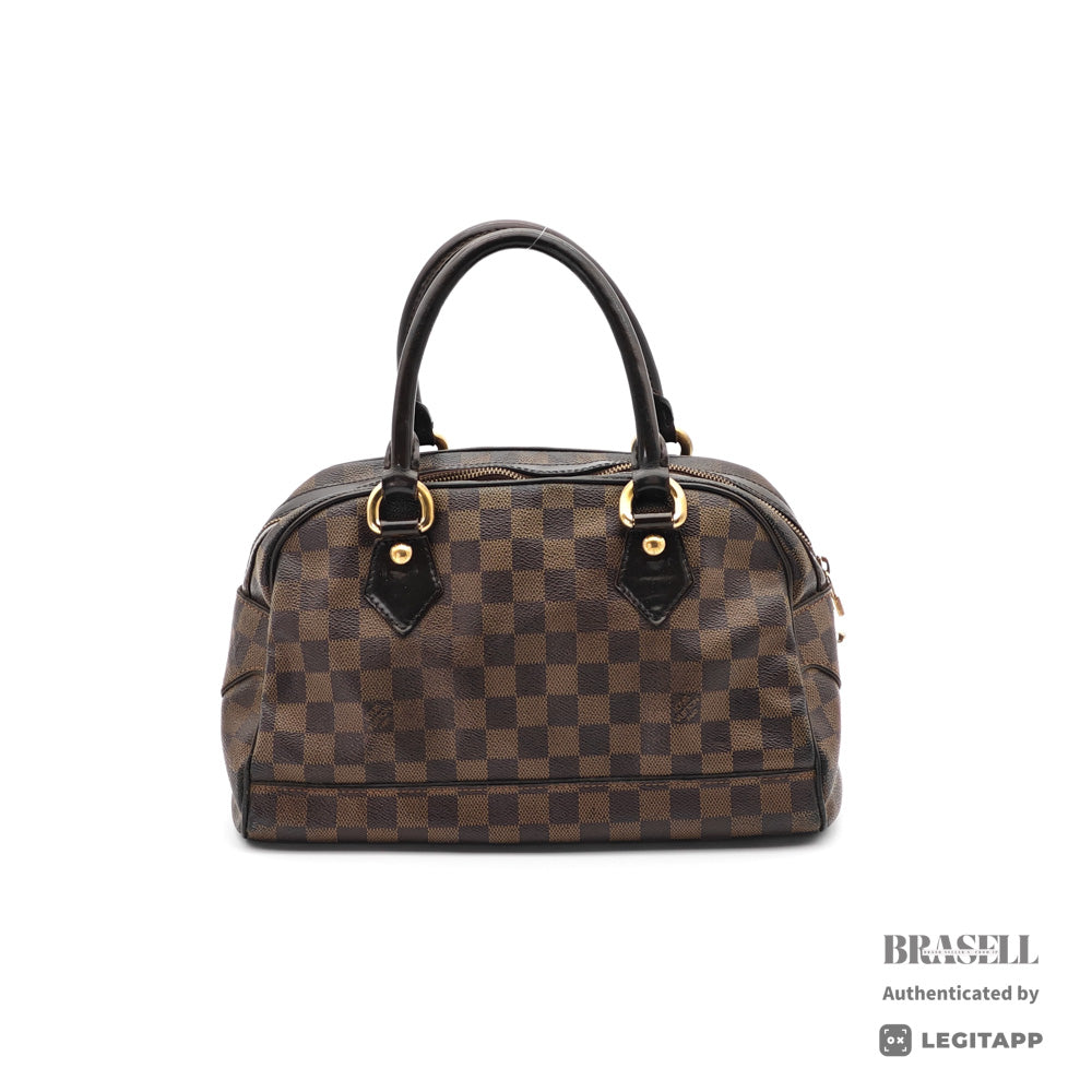 LOUIS VUITTON Duomo Damier Canvas Brown Hand Bag N60008 【ImportFeeFREE】