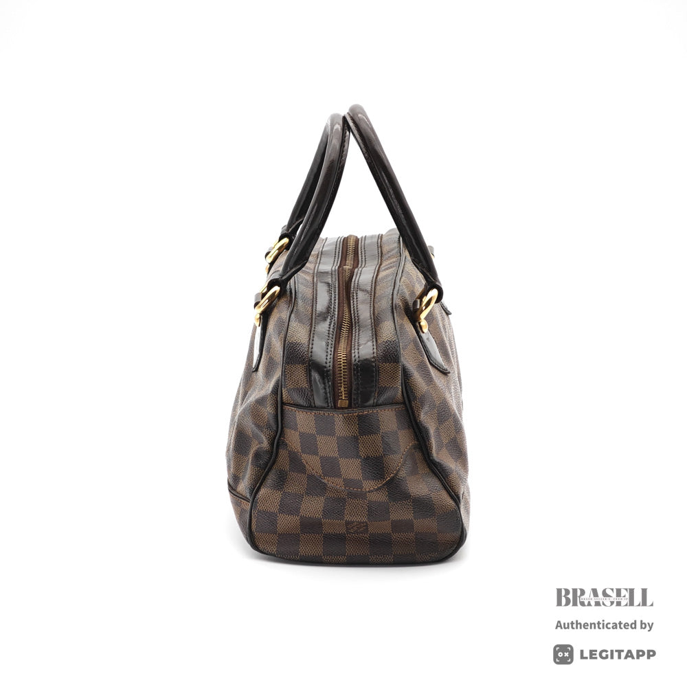 LOUIS VUITTON Duomo Damier Canvas Brown Hand Bag N60008 【ImportFeeFREE】