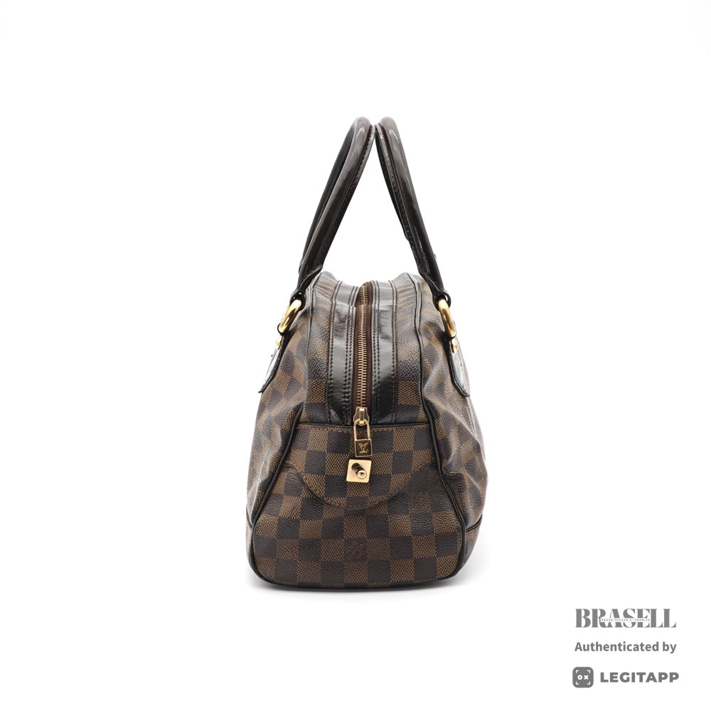 LOUIS VUITTON Duomo Damier Canvas Brown Hand Bag N60008 【ImportFeeFREE】