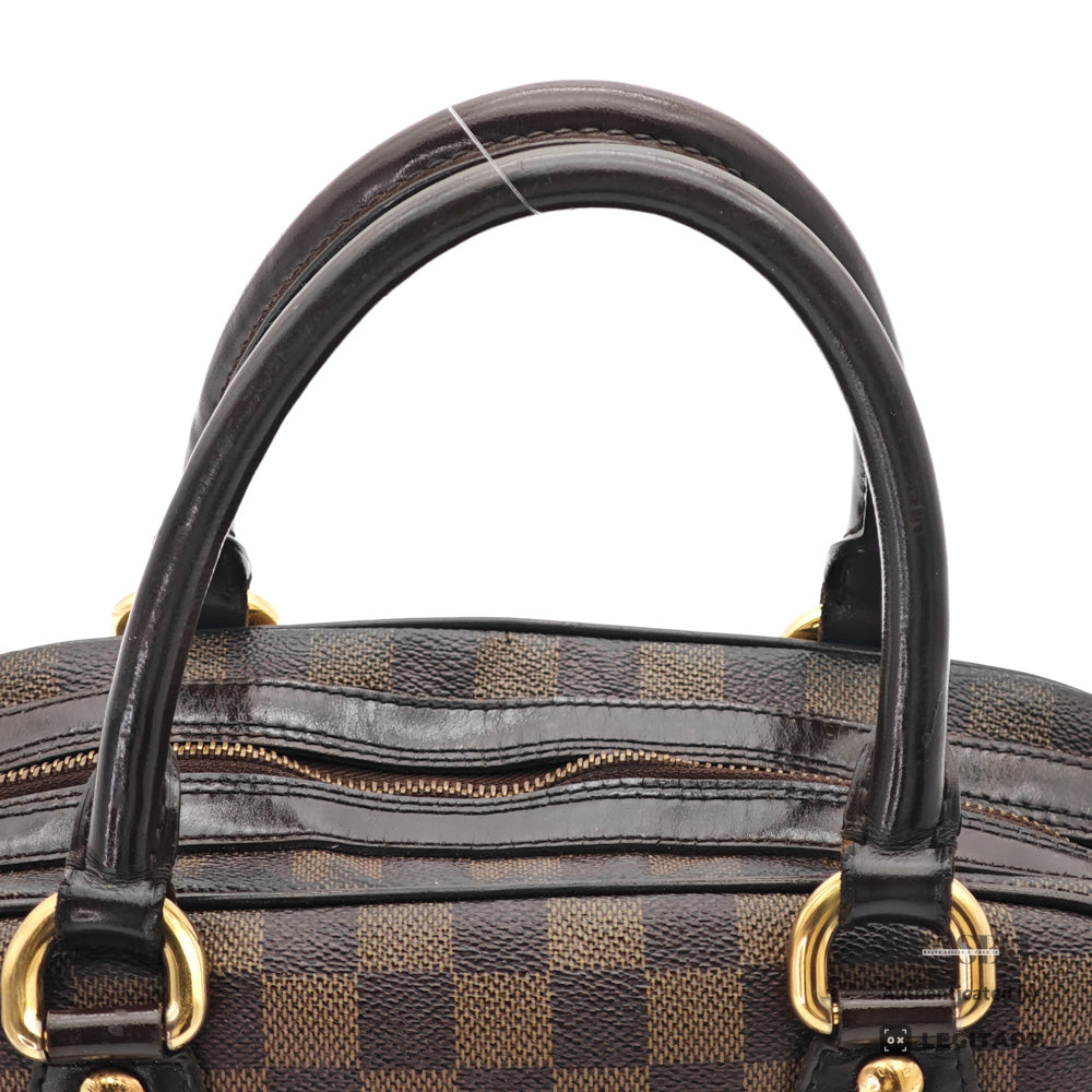 LOUIS VUITTON Duomo Damier Canvas Brown Hand Bag N60008 【ImportFeeFREE】