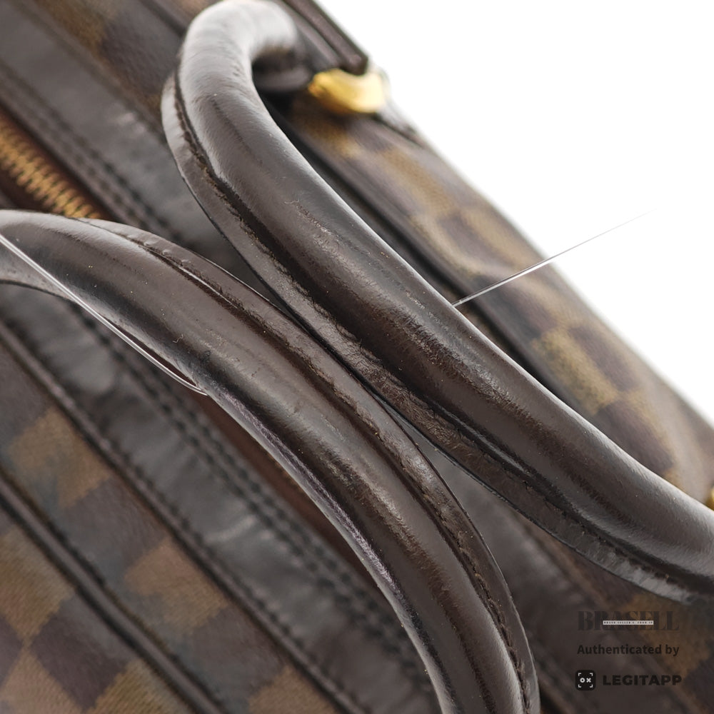 LOUIS VUITTON Duomo Damier Canvas Brown Hand Bag N60008 【ImportFeeFREE】