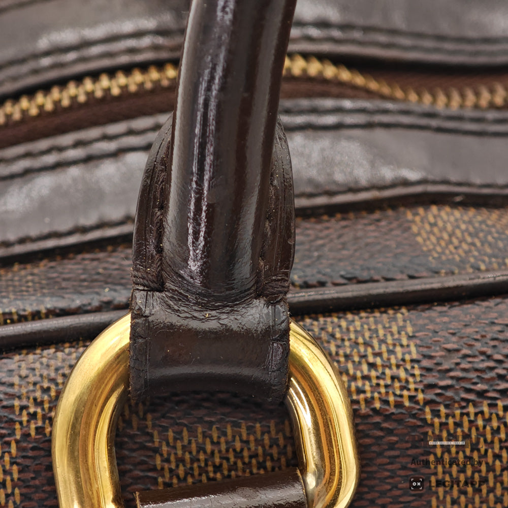 LOUIS VUITTON Duomo Damier Canvas Brown Hand Bag N60008 【ImportFeeFREE】