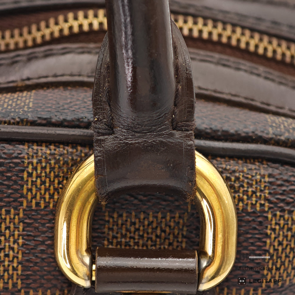LOUIS VUITTON Duomo Damier Canvas Brown Hand Bag N60008 【ImportFeeFREE】