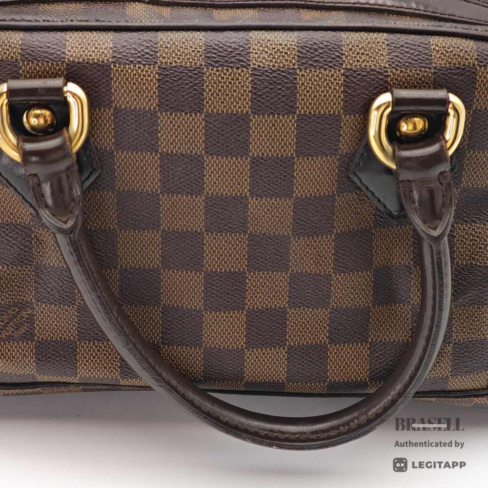 LOUIS VUITTON Duomo Damier Canvas Brown Hand Bag N60008 【ImportFeeFREE】