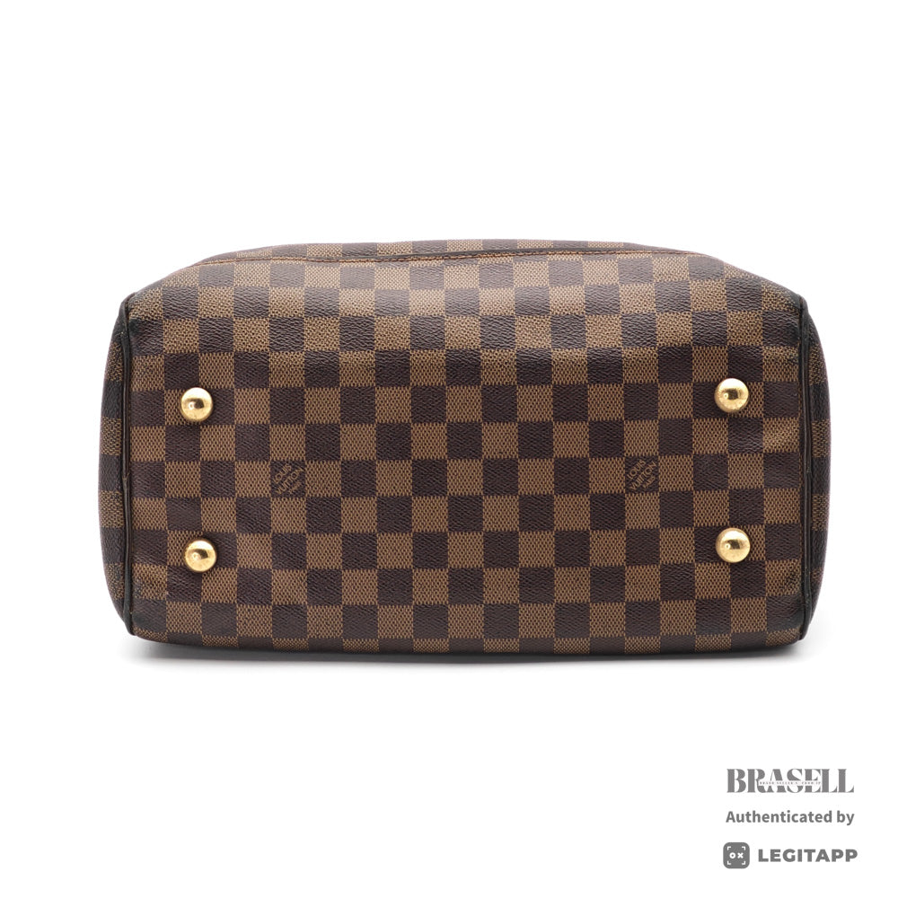 LOUIS VUITTON Duomo Damier Canvas Brown Hand Bag N60008 【ImportFeeFREE】