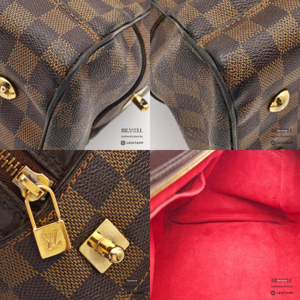 LOUIS VUITTON Duomo Damier Canvas Brown Hand Bag N60008 【ImportFeeFREE】