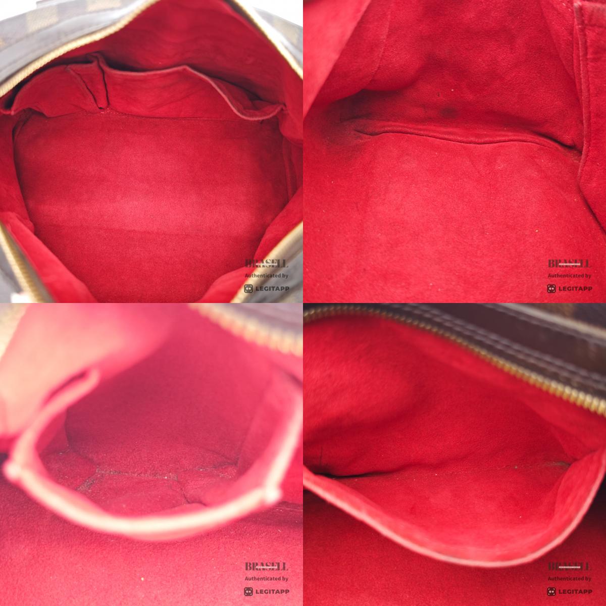 LOUIS VUITTON Duomo Damier Canvas Brown Hand Bag N60008 【ImportFeeFREE】