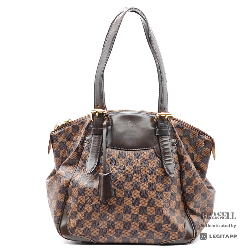 LOUIS VUITTON Verona MM Damier Canvas Brown Shoulder Bag 【ImportFeeFREE】