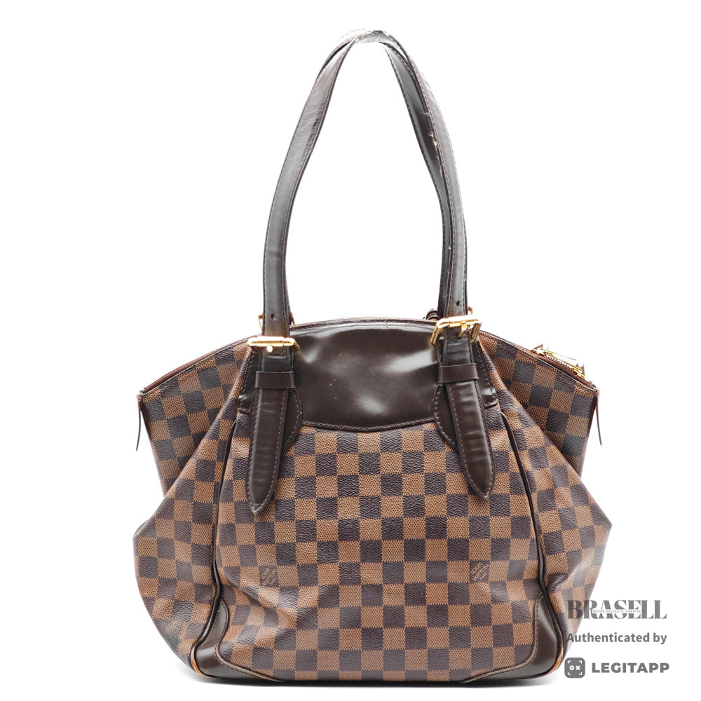 LOUIS VUITTON Verona MM Damier Canvas Brown Shoulder Bag 【ImportFeeFREE】