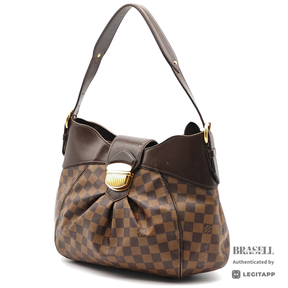 LOUIS VUITTON Sistina MM Damier Canvas Brown Tote Bag 【ImportFeeFREE】
