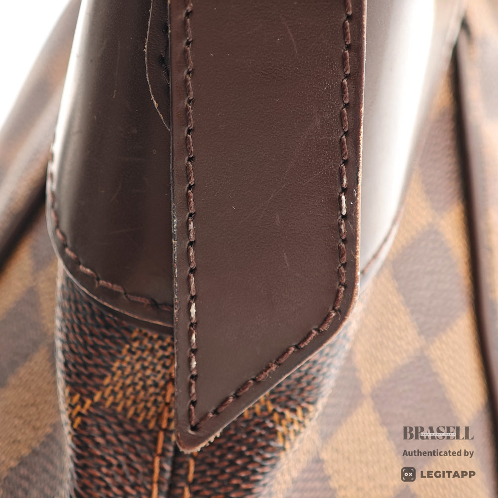LOUIS VUITTON Sistina MM Damier Canvas Brown Tote Bag 【ImportFeeFREE】