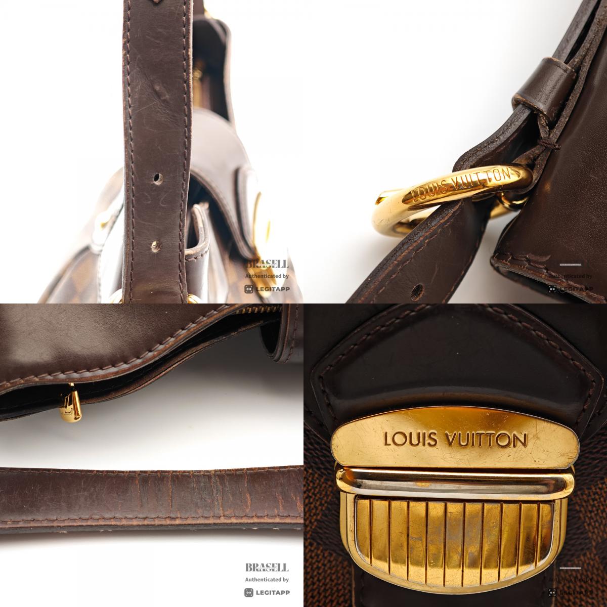 LOUIS VUITTON Sistina MM Damier Canvas Brown Tote Bag 【ImportFeeFREE】