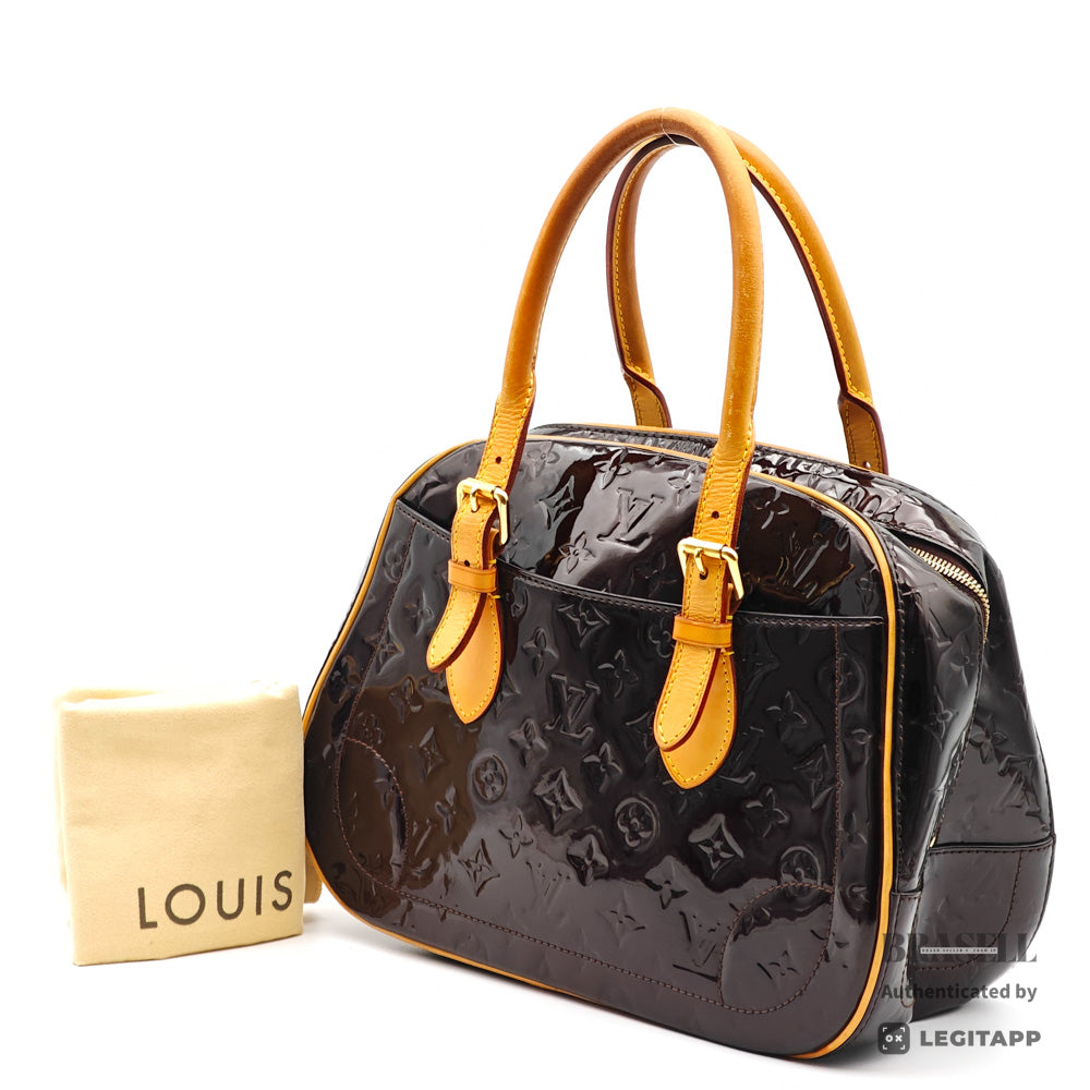 LOUIS VUITTON Summit Drive Patent Leather Red Hand Bag M93516 【ImportFeeFREE】