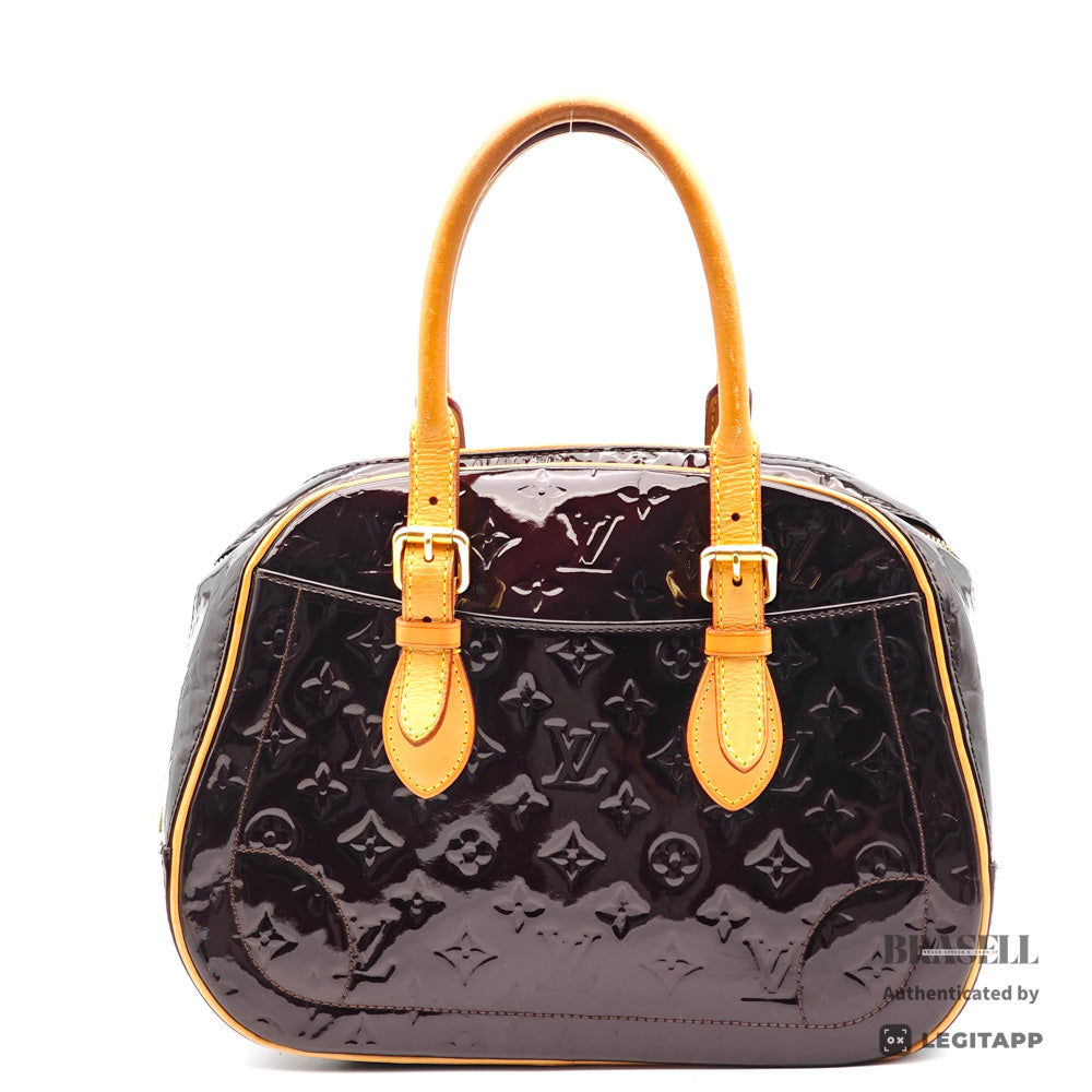 LOUIS VUITTON Summit Drive Patent Leather Red Hand Bag M93516 【ImportFeeFREE】