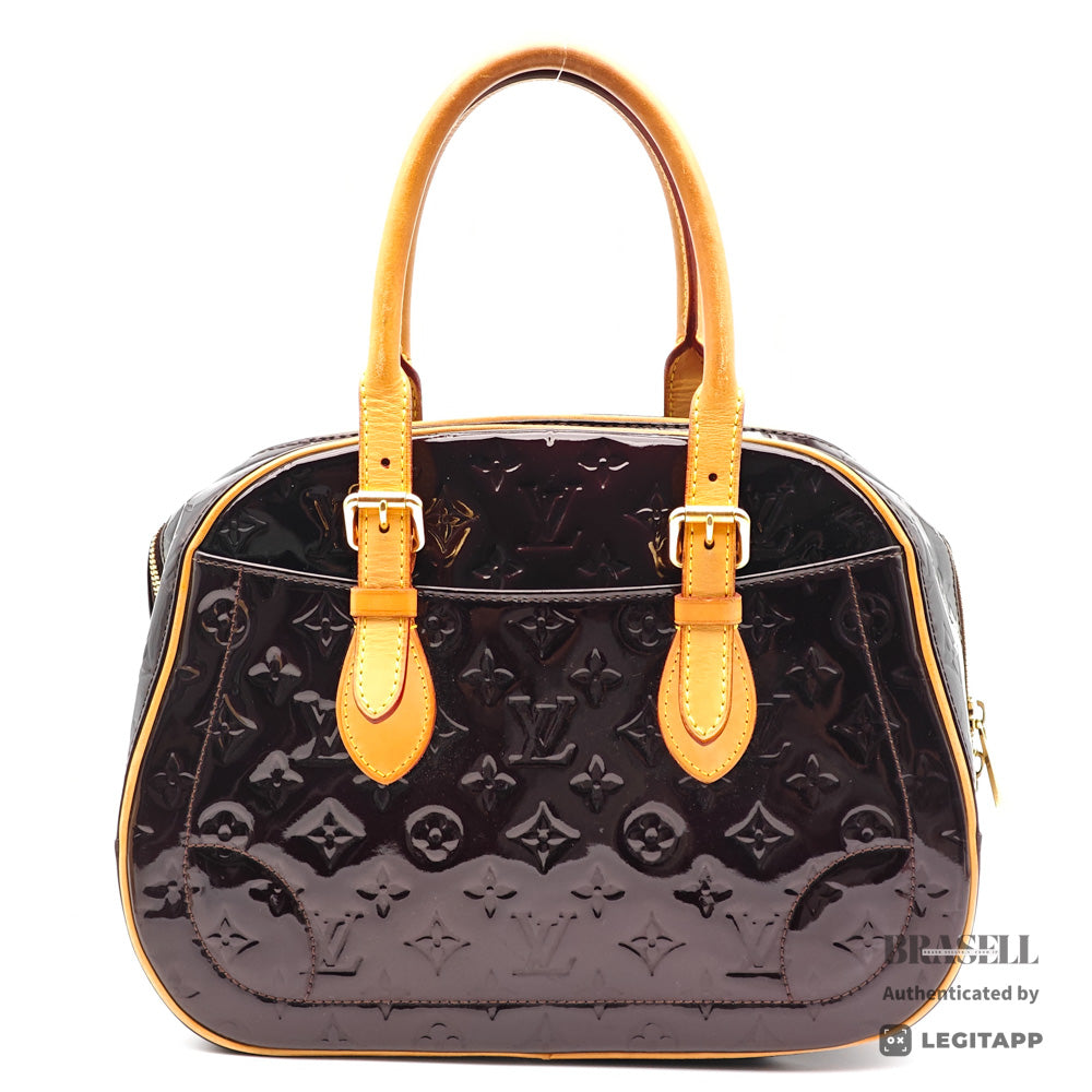 LOUIS VUITTON Summit Drive Patent Leather Red Hand Bag M93516 【ImportFeeFREE】
