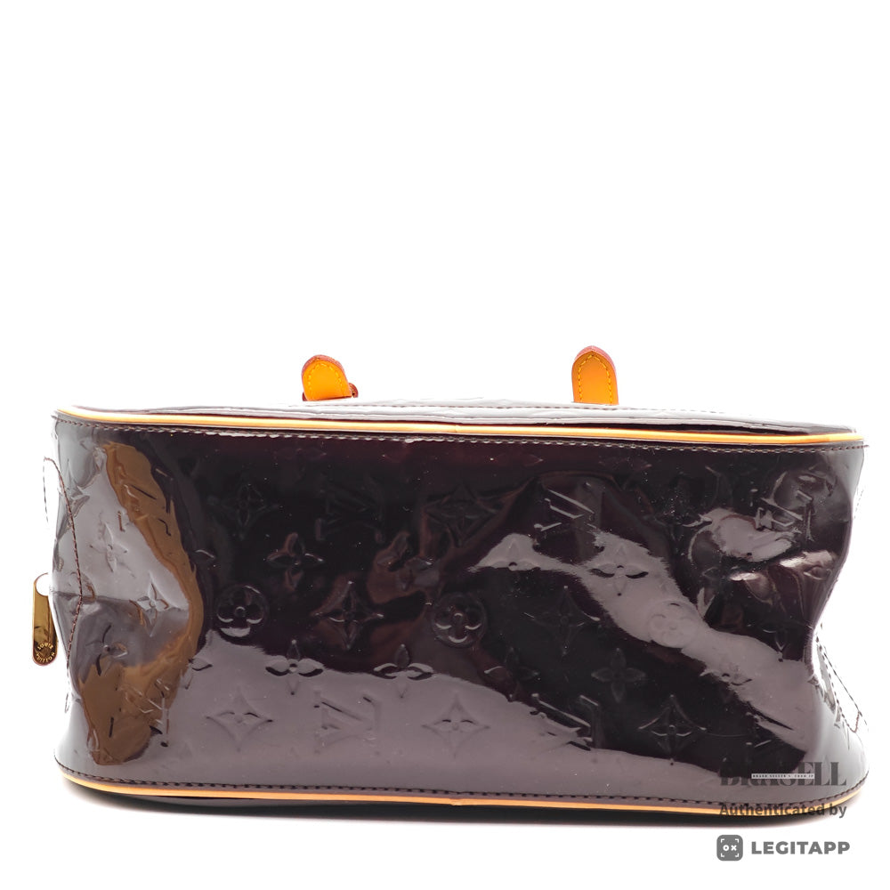 LOUIS VUITTON Summit Drive Patent Leather Red Hand Bag M93516 【ImportFeeFREE】