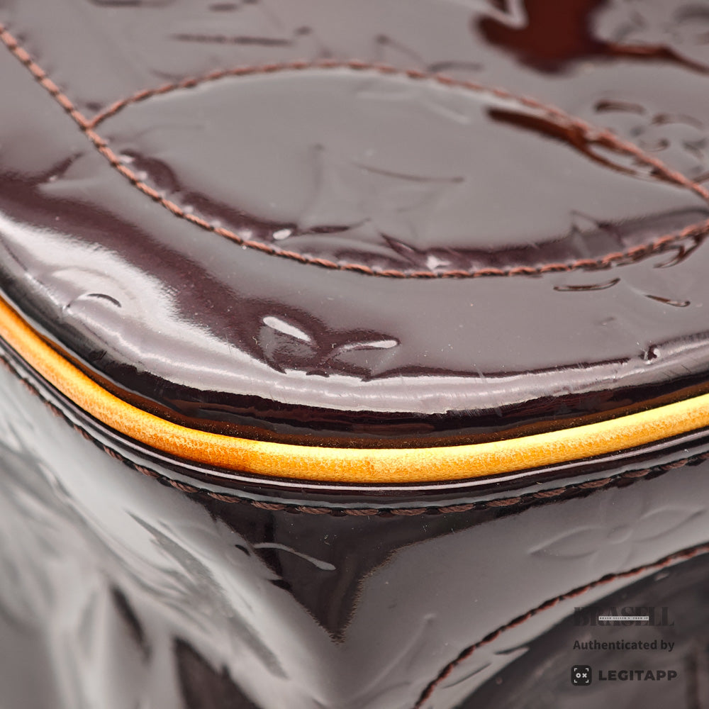 LOUIS VUITTON Summit Drive Patent Leather Red Hand Bag M93516 【ImportFeeFREE】