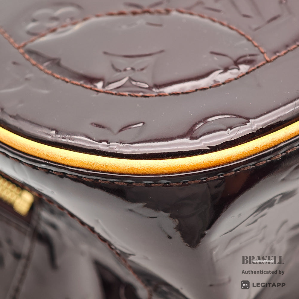 LOUIS VUITTON Summit Drive Patent Leather Red Hand Bag M93516 【ImportFeeFREE】