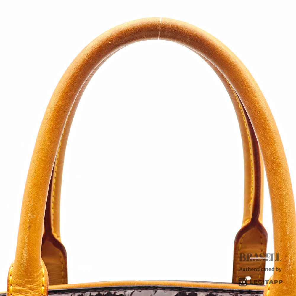 LOUIS VUITTON Summit Drive Patent Leather Red Hand Bag M93516 【ImportFeeFREE】