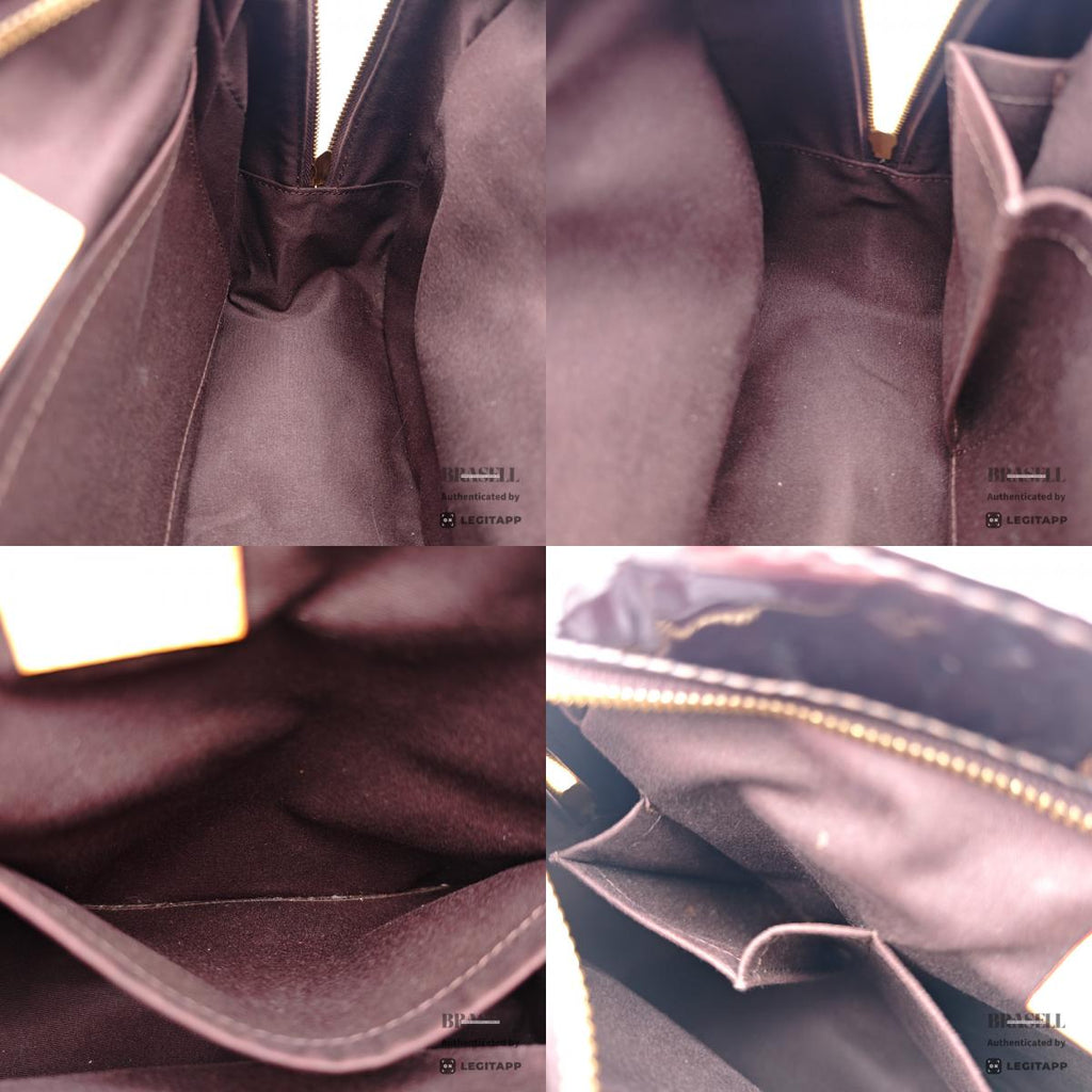 LOUIS VUITTON Summit Drive Patent Leather Red Hand Bag M93516 【ImportFeeFREE】